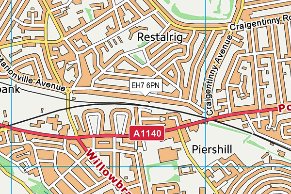 EH7 6PN map - OS VectorMap District (Ordnance Survey) EH7 6PN map - OS VectorMap District (Ordnance Survey)