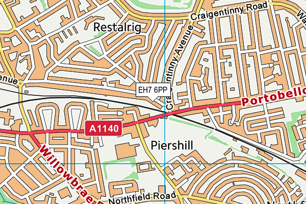 EH7 6PP map - OS VectorMap District (Ordnance Survey) EH7 6PP map - OS VectorMap District (Ordnance Survey)