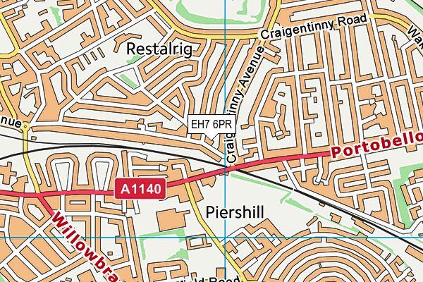 EH7 6PR map - OS VectorMap District (Ordnance Survey) EH7 6PR map - OS VectorMap District (Ordnance Survey)
