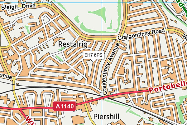 EH7 6PS map - OS VectorMap District (Ordnance Survey) EH7 6PS map - OS VectorMap District (Ordnance Survey)