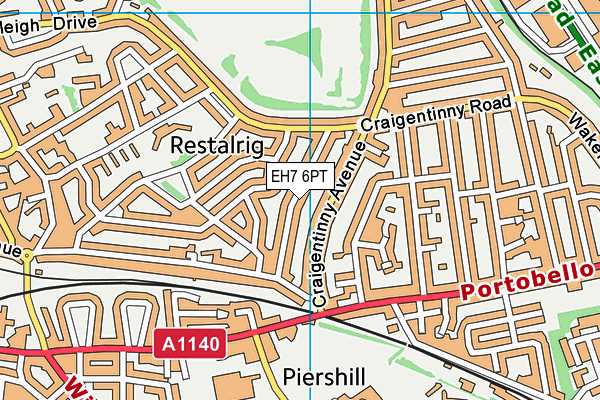EH7 6PT map - OS VectorMap District (Ordnance Survey) EH7 6PT map - OS VectorMap District (Ordnance Survey)