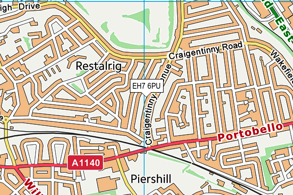 EH7 6PU map - OS VectorMap District (Ordnance Survey) EH7 6PU map - OS VectorMap District (Ordnance Survey)