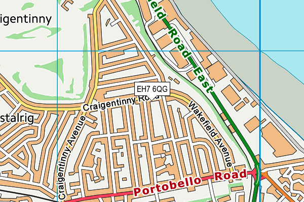 EH7 6QG map - OS VectorMap District (Ordnance Survey) EH7 6QG map - OS VectorMap District (Ordnance Survey)