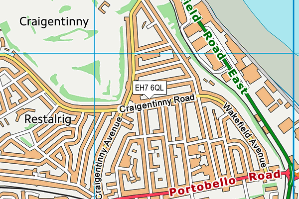 EH7 6QL map - OS VectorMap District (Ordnance Survey) EH7 6QL map - OS VectorMap District (Ordnance Survey)