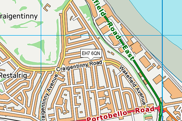 EH7 6QN map - OS VectorMap District (Ordnance Survey) EH7 6QN map - OS VectorMap District (Ordnance Survey)