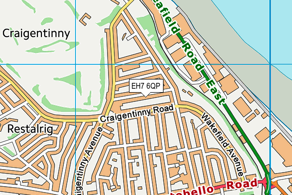 EH7 6QP map - OS VectorMap District (Ordnance Survey) EH7 6QP map - OS VectorMap District (Ordnance Survey)