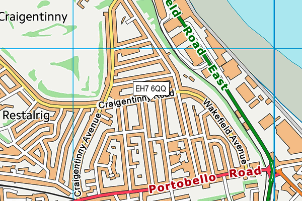 EH7 6QQ map - OS VectorMap District (Ordnance Survey) EH7 6QQ map - OS VectorMap District (Ordnance Survey)
