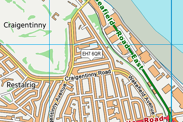 EH7 6QR map - OS VectorMap District (Ordnance Survey) EH7 6QR map - OS VectorMap District (Ordnance Survey)