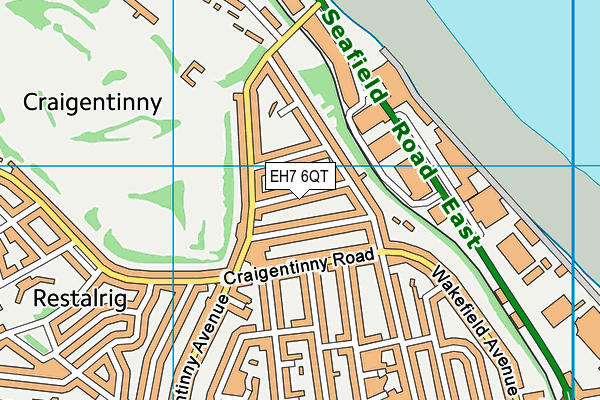EH7 6QT map - OS VectorMap District (Ordnance Survey) EH7 6QT map - OS VectorMap District (Ordnance Survey)