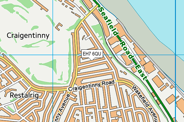 EH7 6QU map - OS VectorMap District (Ordnance Survey) EH7 6QU map - OS VectorMap District (Ordnance Survey)