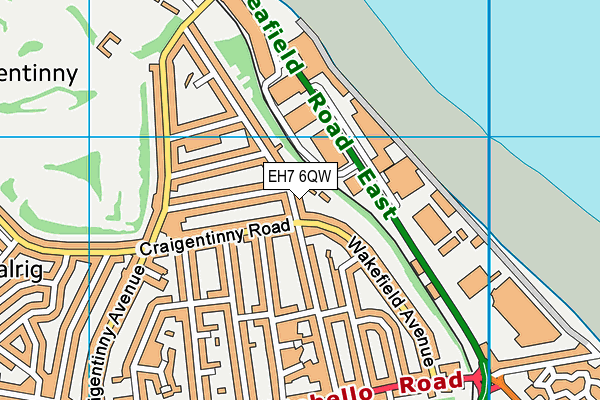 EH7 6QW map - OS VectorMap District (Ordnance Survey) EH7 6QW map - OS VectorMap District (Ordnance Survey)