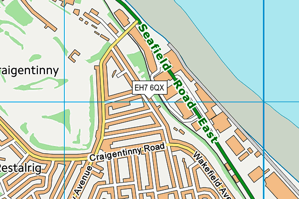 EH7 6QX map - OS VectorMap District (Ordnance Survey) EH7 6QX map - OS VectorMap District (Ordnance Survey)