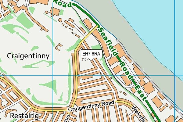 EH7 6RA map - OS VectorMap District (Ordnance Survey) EH7 6RA map - OS VectorMap District (Ordnance Survey)