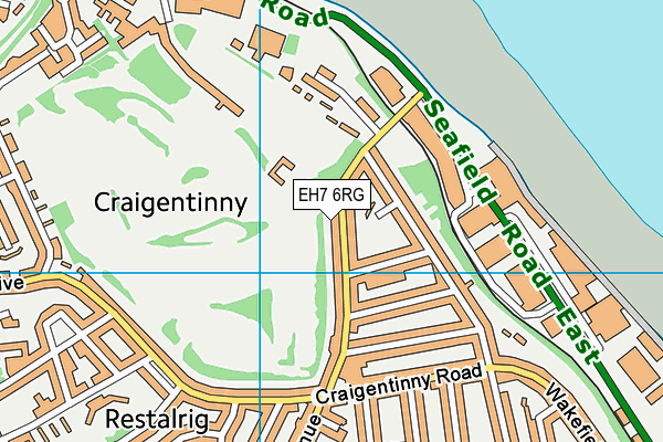 EH7 6RG map - OS VectorMap District (Ordnance Survey) EH7 6RG map - OS VectorMap District (Ordnance Survey)