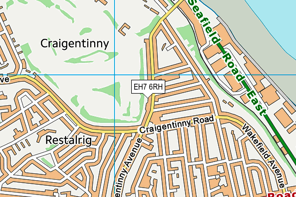 EH7 6RH map - OS VectorMap District (Ordnance Survey) EH7 6RH map - OS VectorMap District (Ordnance Survey)