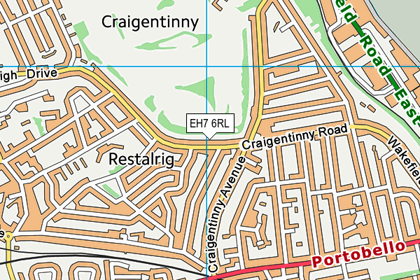 EH7 6RL map - OS VectorMap District (Ordnance Survey) EH7 6RL map - OS VectorMap District (Ordnance Survey)