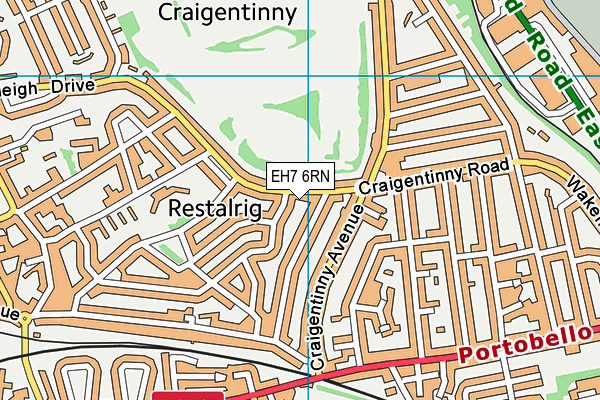 EH7 6RN map - OS VectorMap District (Ordnance Survey) EH7 6RN map - OS VectorMap District (Ordnance Survey)