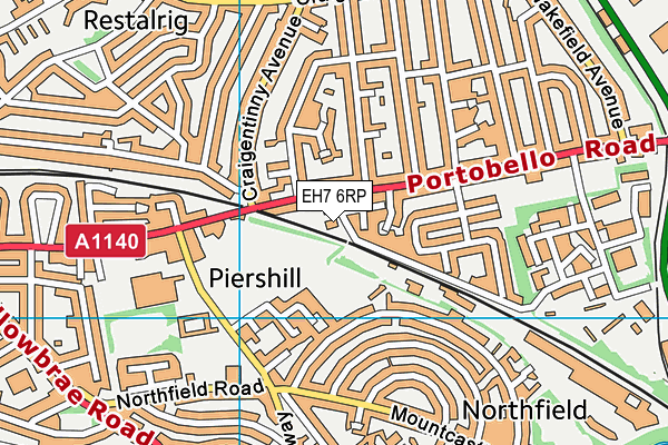 EH7 6RP map - OS VectorMap District (Ordnance Survey) EH7 6RP map - OS VectorMap District (Ordnance Survey)