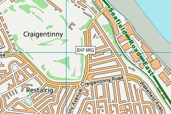 EH7 6RQ map - OS VectorMap District (Ordnance Survey) EH7 6RQ map - OS VectorMap District (Ordnance Survey)