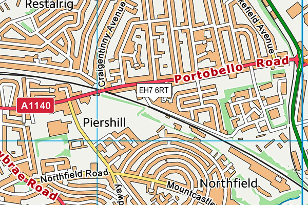 EH7 6RT map - OS VectorMap District (Ordnance Survey) EH7 6RT map - OS VectorMap District (Ordnance Survey)