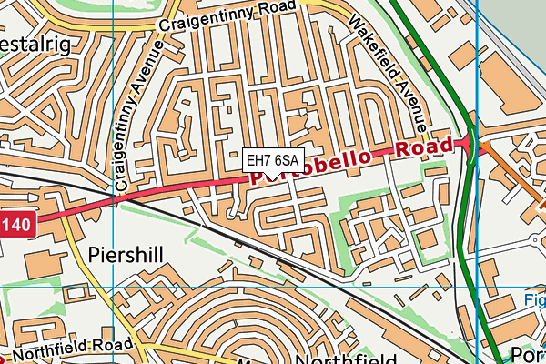 EH7 6SA map - OS VectorMap District (Ordnance Survey) EH7 6SA map - OS VectorMap District (Ordnance Survey)
