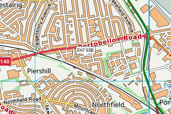 EH7 6SB map - OS VectorMap District (Ordnance Survey) EH7 6SB map - OS VectorMap District (Ordnance Survey)