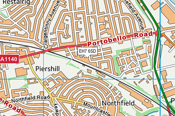 EH7 6SD map - OS VectorMap District (Ordnance Survey) EH7 6SD map - OS VectorMap District (Ordnance Survey)