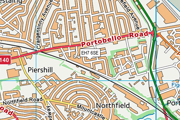 EH7 6SE map - OS VectorMap District (Ordnance Survey) EH7 6SE map - OS VectorMap District (Ordnance Survey)