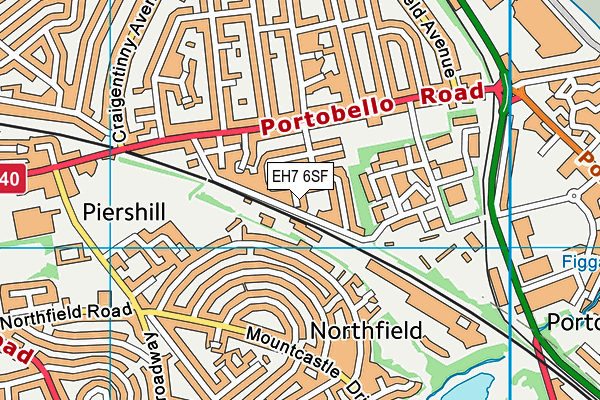 EH7 6SF map - OS VectorMap District (Ordnance Survey) EH7 6SF map - OS VectorMap District (Ordnance Survey)
