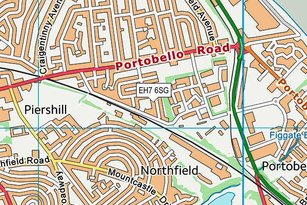 EH7 6SG map - OS VectorMap District (Ordnance Survey) EH7 6SG map - OS VectorMap District (Ordnance Survey)