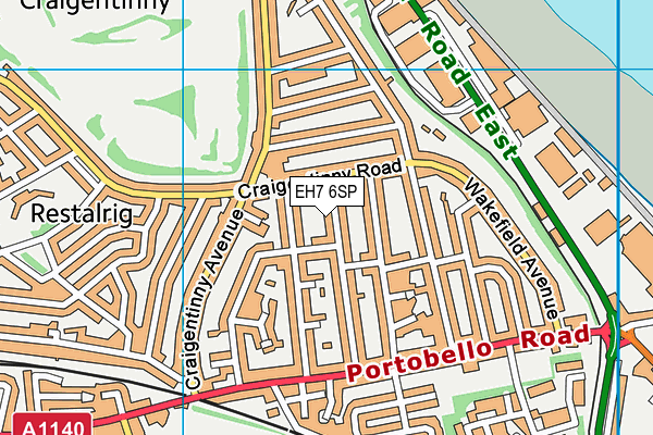 EH7 6SP map - OS VectorMap District (Ordnance Survey) EH7 6SP map - OS VectorMap District (Ordnance Survey)