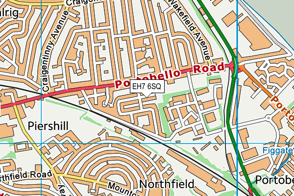 EH7 6SQ map - OS VectorMap District (Ordnance Survey) EH7 6SQ map - OS VectorMap District (Ordnance Survey)