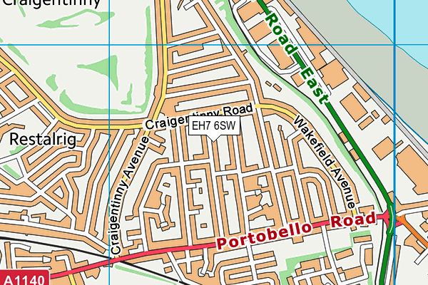 EH7 6SW map - OS VectorMap District (Ordnance Survey) EH7 6SW map - OS VectorMap District (Ordnance Survey)