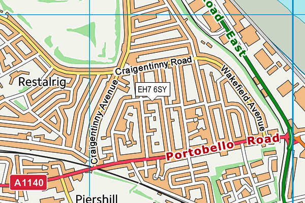 EH7 6SY map - OS VectorMap District (Ordnance Survey) EH7 6SY map - OS VectorMap District (Ordnance Survey)