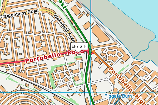 EH7 6TF map - OS VectorMap District (Ordnance Survey) EH7 6TF map - OS VectorMap District (Ordnance Survey)