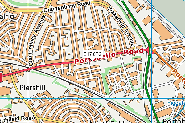 EH7 6TG map - OS VectorMap District (Ordnance Survey) EH7 6TG map - OS VectorMap District (Ordnance Survey)