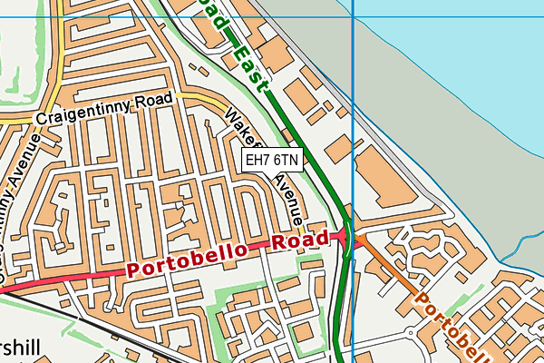 EH7 6TN map - OS VectorMap District (Ordnance Survey) EH7 6TN map - OS VectorMap District (Ordnance Survey)