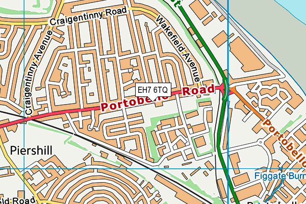 EH7 6TQ map - OS VectorMap District (Ordnance Survey) EH7 6TQ map - OS VectorMap District (Ordnance Survey)