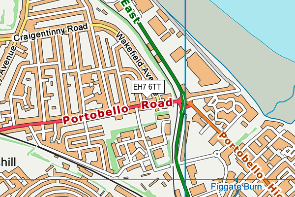 EH7 6TT map - OS VectorMap District (Ordnance Survey) EH7 6TT map - OS VectorMap District (Ordnance Survey)