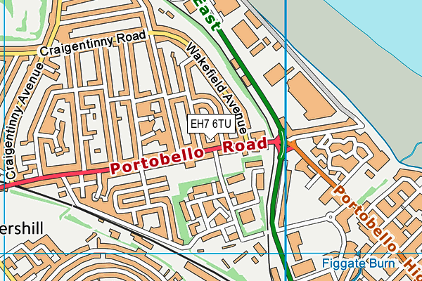 EH7 6TU map - OS VectorMap District (Ordnance Survey) EH7 6TU map - OS VectorMap District (Ordnance Survey)