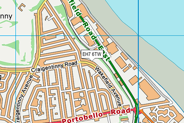 EH7 6TW map - OS VectorMap District (Ordnance Survey) EH7 6TW map - OS VectorMap District (Ordnance Survey)