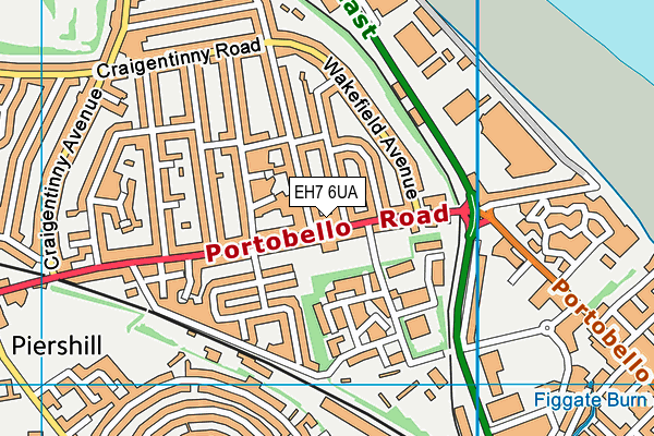 EH7 6UA map - OS VectorMap District (Ordnance Survey) EH7 6UA map - OS VectorMap District (Ordnance Survey)