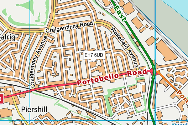 EH7 6UD map - OS VectorMap District (Ordnance Survey) EH7 6UD map - OS VectorMap District (Ordnance Survey)