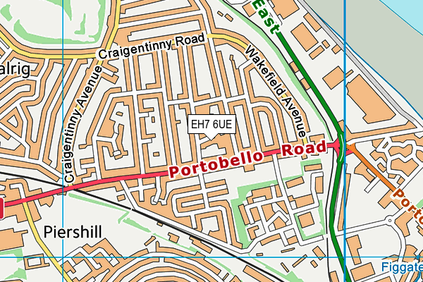 EH7 6UE map - OS VectorMap District (Ordnance Survey) EH7 6UE map - OS VectorMap District (Ordnance Survey)
