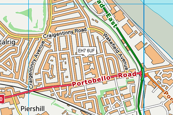 EH7 6UF map - OS VectorMap District (Ordnance Survey) EH7 6UF map - OS VectorMap District (Ordnance Survey)