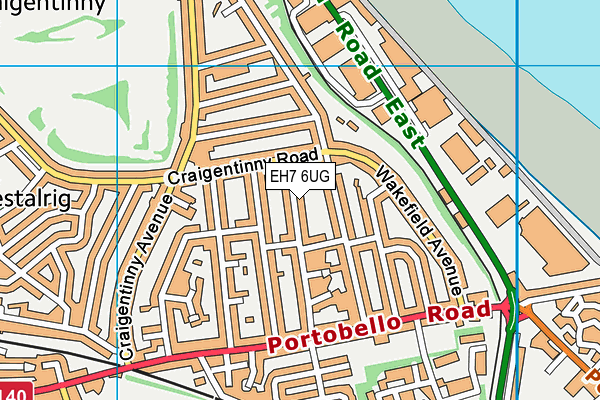 EH7 6UG map - OS VectorMap District (Ordnance Survey) EH7 6UG map - OS VectorMap District (Ordnance Survey)