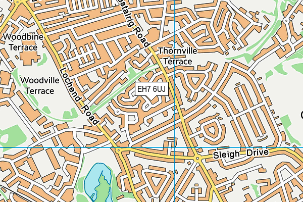 EH7 6UJ map - OS VectorMap District (Ordnance Survey) EH7 6UJ map - OS VectorMap District (Ordnance Survey)