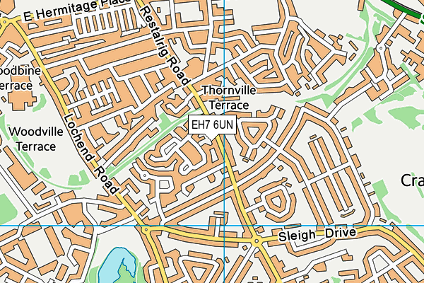 EH7 6UN map - OS VectorMap District (Ordnance Survey) EH7 6UN map - OS VectorMap District (Ordnance Survey)