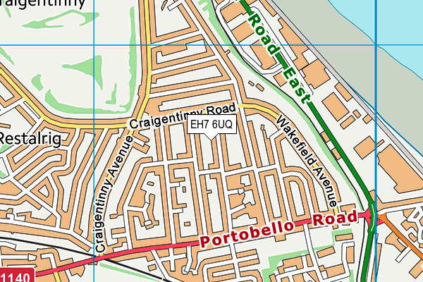 EH7 6UQ map - OS VectorMap District (Ordnance Survey) EH7 6UQ map - OS VectorMap District (Ordnance Survey)