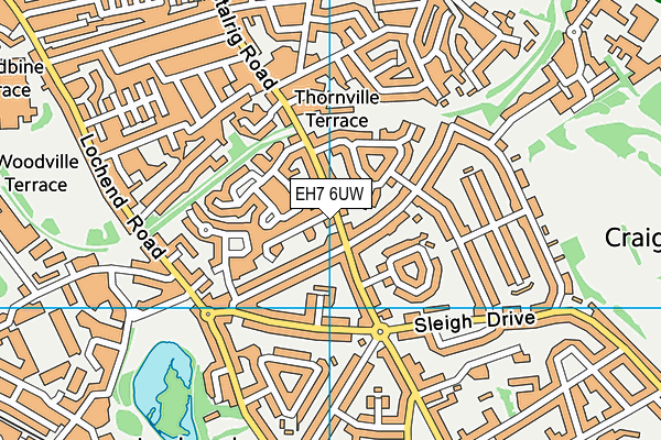 EH7 6UW map - OS VectorMap District (Ordnance Survey) EH7 6UW map - OS VectorMap District (Ordnance Survey)